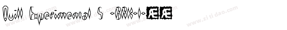 Quill Experimental S -BRK-1字体转换